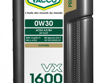 HUILE YACCO 0W30 VX 1600 - 2LITRES